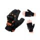 KTM Gloves Bike Riding Half Finger Black - 1 Pair