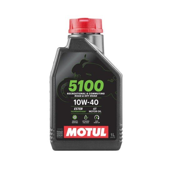 Motul 5100 4T 10W-40 4T 1L Semi Synthetic Engine Oil 