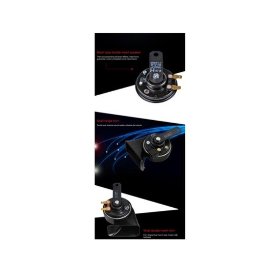 Denso Samuk High Performance Electric Snail Horn 1 Pair For Motorcycle And Car