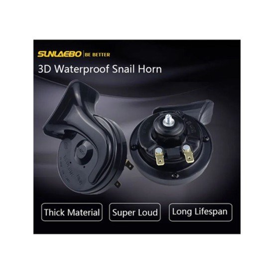 Loud Snail Horn For Motorcycle Car Automotive Waterproof Design 12v 108-118db Long Life Span Durable 