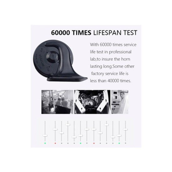 Loud Snail Horn For Motorcycle Car Automotive Waterproof Design 12v 108-118db Long Life Span Durable 