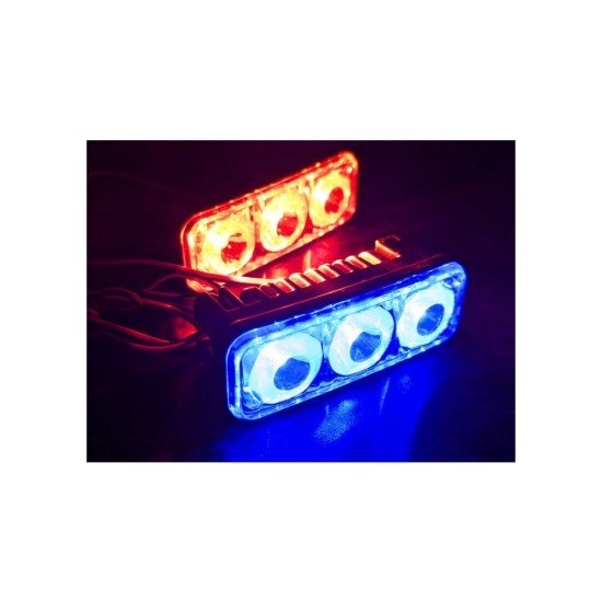 Police Red and Blue Flashing Lamp Motorcycle