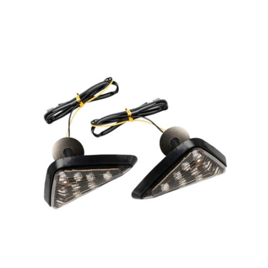 Motorcycle Led Turn Signal Triangle Flush Mount Blinker Flashing Body Indicator Lights
