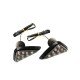 Motorcycle Led Turn Signal Triangle Flush Mount Blinker Flashing Body Indicator Lights