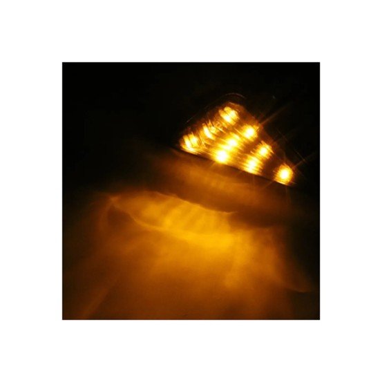 Motorcycle Led Turn Signal Triangle Flush Mount Blinker Flashing Body Indicator Lights