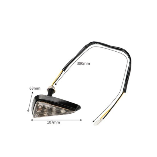 Motorcycle Led Turn Signal Triangle Flush Mount Blinker Flashing Body Indicator Lights