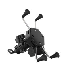 Universal Mobile Phone Holder With USB Charger For Motorcycle Spin Lock Protection