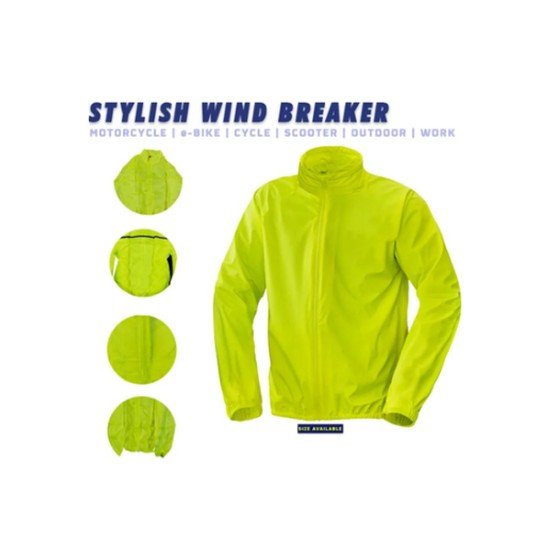 Water-Resistant Lime Color Attractive Stylish Cheap Price Wind Breaker For Motorcycle Outdoor Bicycle Night Work