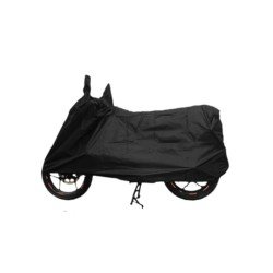 Waterproof All Season Bike Cover Dust Cover UV Protective Outdoor Indoor For Motorcycle 50 To 200cc Black Color