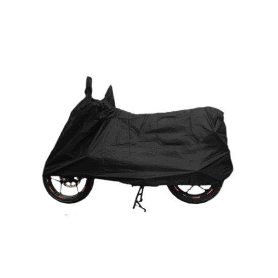 Waterproof All Season Bike Cover Dust Cover UV Protective Outdoor Indoor For Motorcycle 50 To 200cc Black Color