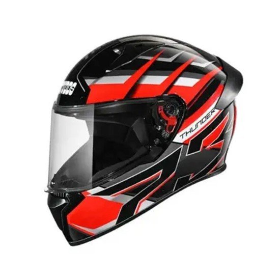 Studds Thunder D6 Black and Red Full Face Helmet