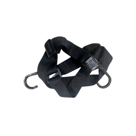 Universal Motorcycle Helmet Bag Box Carrier Elastic Strap With 2 Plastic Hook