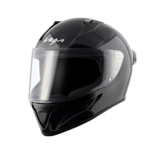 Vega Bolt Glossy Black Full Face Helmet