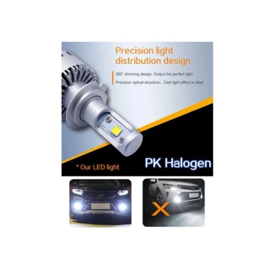 Authentic 7S LED Headlight For Motorcycle And Car H4 Socket 80W 8000 Lumen 12V 