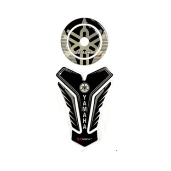 Yamaha FZS Motorcycle Black Tank Pad Sticker
