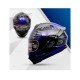 Yohe 977 Black Blue Glossy Full Face Helmet