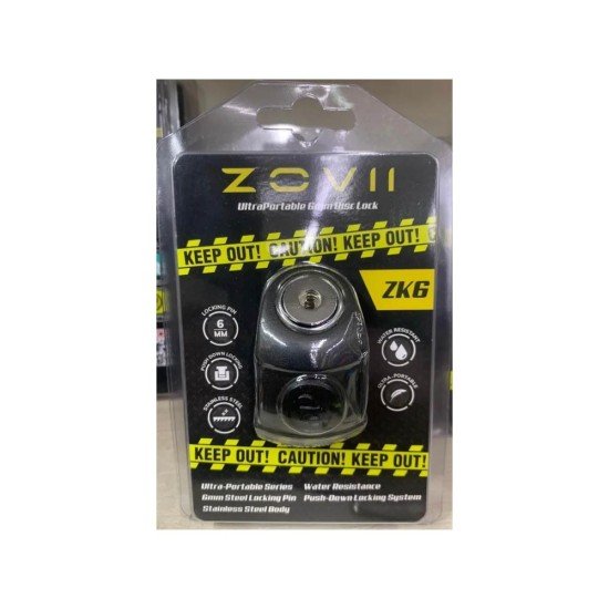 ZOVII ZK6 Disc Lock Anti-Theft Stainless Steel Lock With 6mm Lock Pin