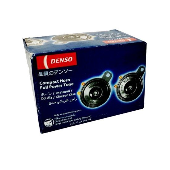 Denso Compact Full Power Tone Universal Horn Set of 2 for Motorbike/Car