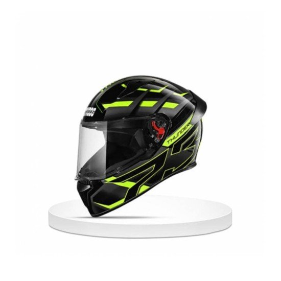 Studds Thunder D6 Black and Green Full Face Helmet