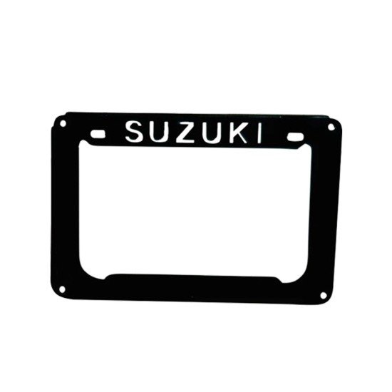 Suzuki Branded Metal Digital Box Type Registration Number Plate Frame For Bike