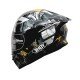 Yohe 978-2-71 Black Grey Glossy Full Face Helmet